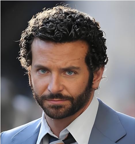 Image of Men's Short Disco Afro Curly Wig 70s 80s, Vintage Fluffy Kinky Curly Wig for Cosplay Halloween Party (Black)