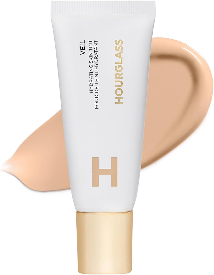 Veil Hydrating Skin Tint, Dewy Tinted Moisturizer, Makeup and Skincare Benefits, Lightweight, Buildable Coverage, Vegan, Cruelty-Free Hourglass Skin Tint for Radiant, Natural Glow