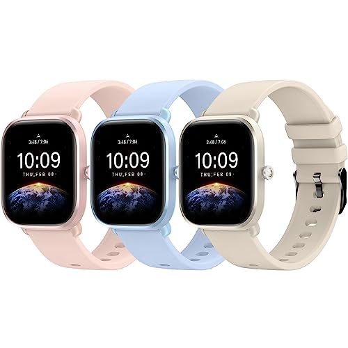 Higgs 3 Correa 20mm Compatible con Amazfit Bip 3/Bip 3pro/GTS 2 Mini/4 Mini/GTS 2 2e 3 4 42mm/Amazfit Bip S/Bip S Lite/Lite/Bip U pro, Pulsera Deportiva Suave de Silicona Donna Uomo Rosa