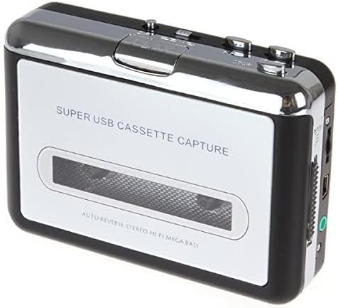 USB Cassette to MP3 Converter Capture, Portable Audio Tape-to-MP3 Player Switcher Converter