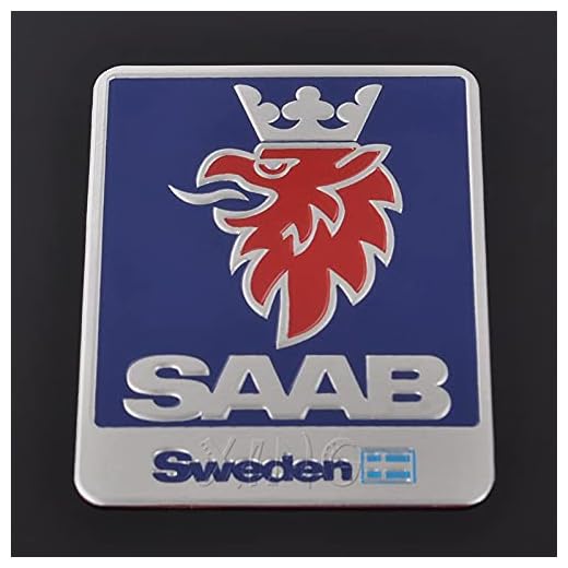 AOWIFT 1 st aluminiumlegering bil krom bricka klistermärken och dekaler för SAAB 9-3 9-5 93 900 9000 emblem Sverige dekal bil SAAB logo klistermärke