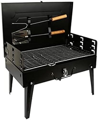 Barbecue portable en acier inoxydable et fumoir de table pliant