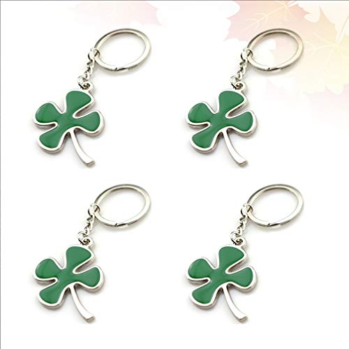 Amosfun 4Pcs St. Chaveiro Do Dia Patricks Dia Trevo Chaveiro Pingente Trevo Chaveiro Chaveiro Bolsa