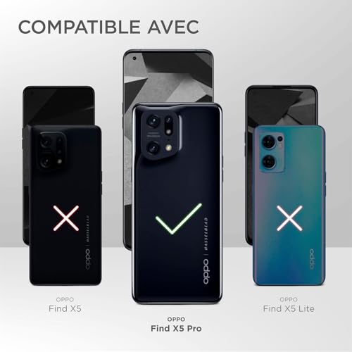 Coque Oppo Find X5 Pro protège écran objectifs bords surélevés