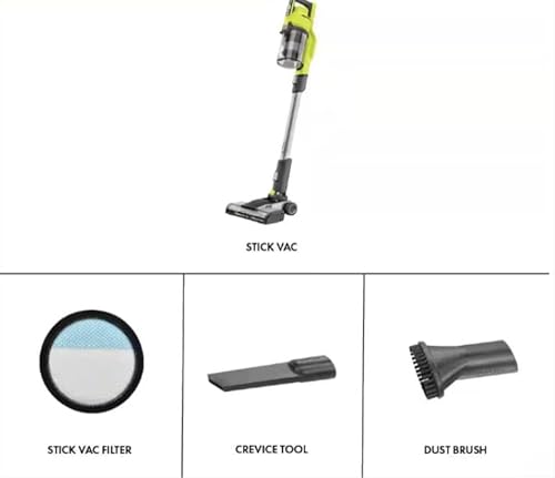 Cordless mesh filter stick vacuum in use