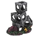 Mikikit Decoración para Peceras con Cubos Apilables de Resina Refugio para Bettas y Camarones Cueva Segura para Cría y Escondite Acuarios de Agua Dulce Ornamento Adaptable para Hábitats