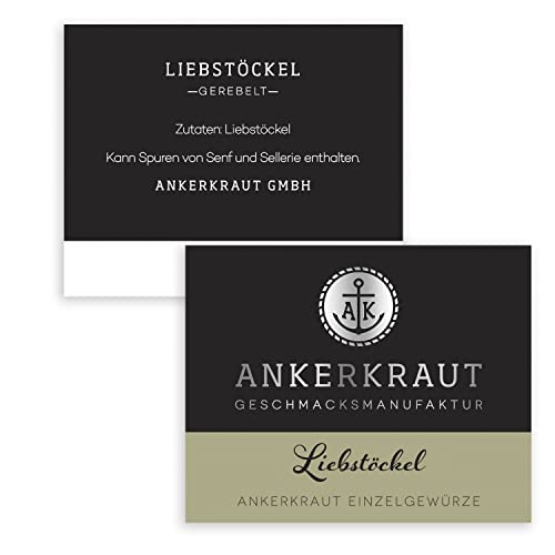 Foto von Ankerkraut Liebstöckel, Gewürz, getrocknet und gerebelt, 15g im Korkenglas