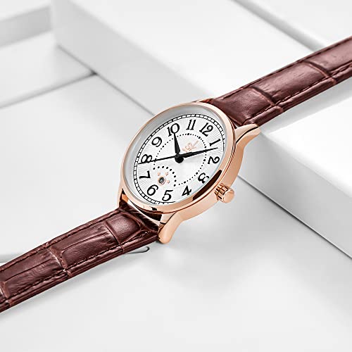 Shengke K0150L Sk Classic Business Women Watches With Stainless Steel Band And Genuine Leather Elegant Ladies Calendar Watch  thumb #2