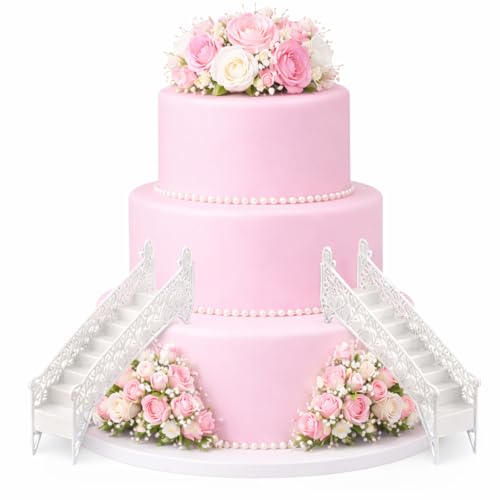 Cakesupplyshop Packaged Sk987 Romantic Princess Plastic White Tiered Wedding Cake