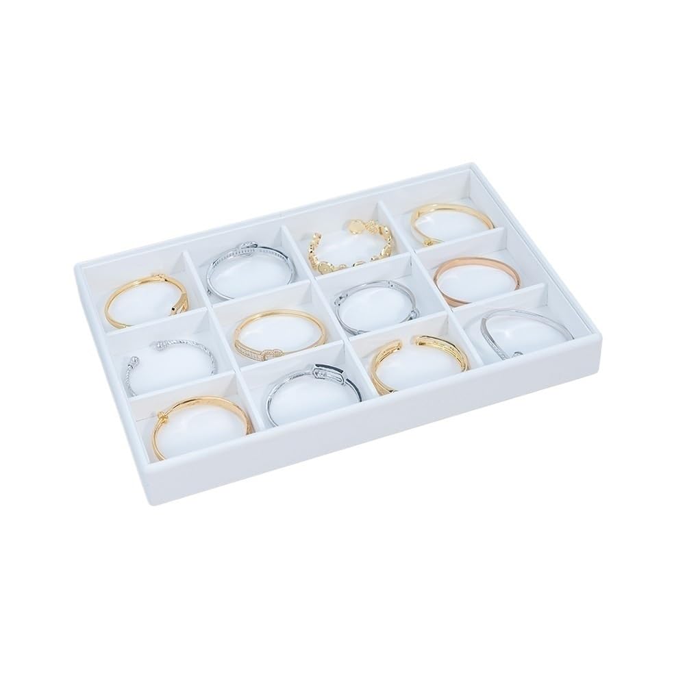 QINGGANG-0224 jewelry organizer White Multi-compartment Bracelet Display Stand Jewelry Counter Large Capacity Earring Storage Rack Window Display Props for dressing table