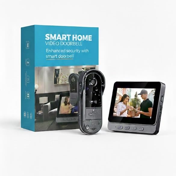 Doorbell Camera Wireless with Monitor, Timbre con Camara 1080P No Subscription/App/WiFi Needed, Waterproof Door Bell Vid - Detailed View
