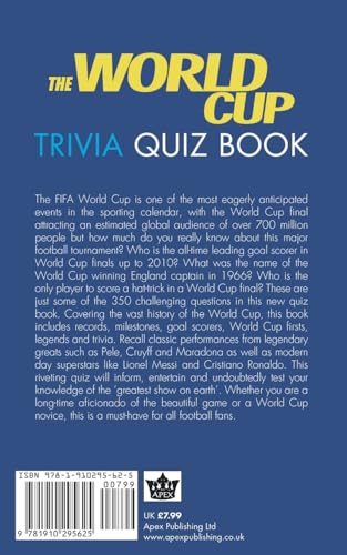 Image of The World Cup Trivia Quiz Book: 350 Questions on the History of the World Cup : Unauthorised and Unofficial