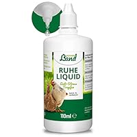 HÜHNER Land Ruhe Liquid für Hühner & Geflügel 110ml - Beruhigungstropfen I Entspanntes & ausgeglichenes Hühnerleben I Relax Tropfen mit Baldrian & Melisse I Beruhigung, Unruhe, Stress, Nervosität