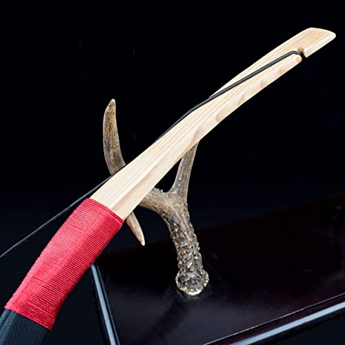 AF Archery Fiberglass Recurve Bow, Traditional Horse Bow for Mounted Archery and Precision Shooting, Longbow Unisex Design Left Right Hand, Black 45lbs