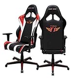 DXRacer R-Series OH/RZ208/NRW Silla, Polipiel, Aluminio, Negro/Rojo/Blanco, u