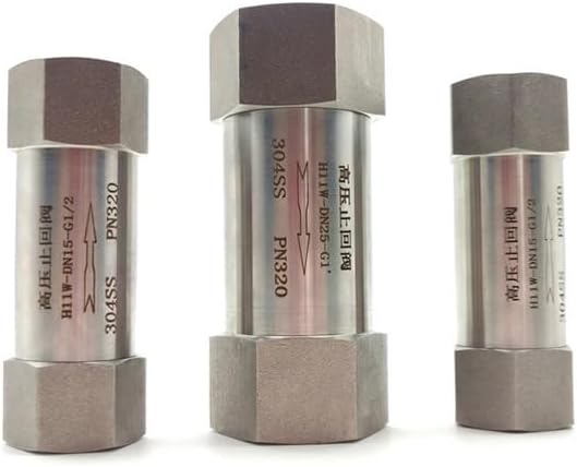 1PC 304 Stainless Steel High Pressure One Way Valve 1&#34; BSPP 32 1PC 1/8&#34; BSP Female-Male Thread 304 Stainless Steel Ball Valve