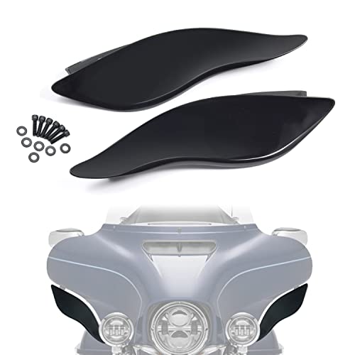 PBYMT Side Wings Air Deflectors, Fairing Side Wing Windshield, Fairing Side Shield, Smoke Adjustable Wind Deflectors, Compatible for Harley Davidson Electra Glide Street Glide Trike 2014-2022