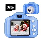 Tyseoome Kids Camera Toys Gifts Christmas Birthday Festival for Boys Age 3 4 5 6 7 8 9 10 Year Old Boy Toys HD Digital Video Toddler Camera with 32GB SD Card(Blue)