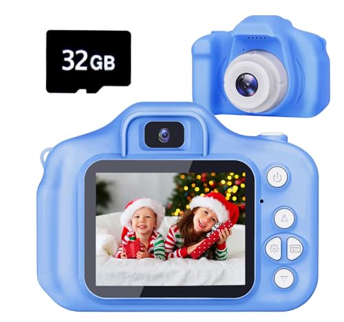 Tyseoome Kids Camera with 32GB SD Card, Blue