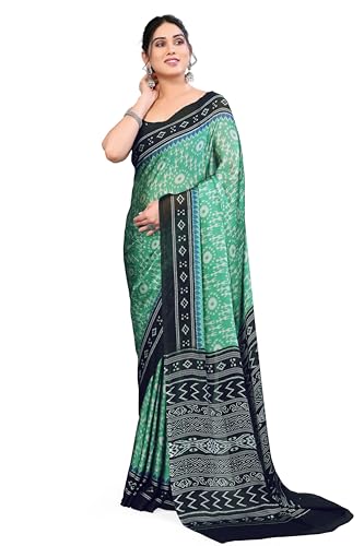 Image of MIRCHI FASHION Women Saree | Chiffon Batik Printed Breathable Regular Use Sari with Blouse