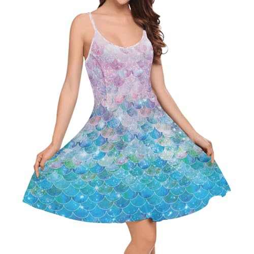 Image of Coloranimal Women's Summer Sleeveless Casual Swing Dresses with Loose Fit Beach Sundress