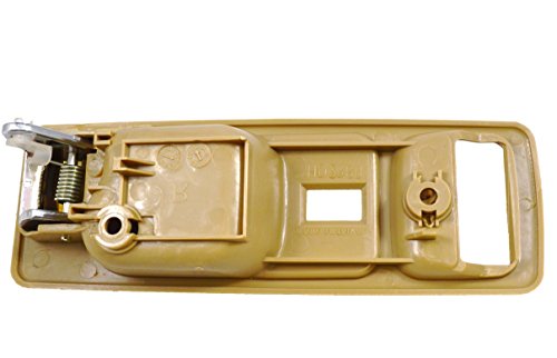 Pt Auto Warehouse Ho-2380Me-Fl - Inside Interior Inner Door Handle, Beige/Tan Housing With Chrome Lever - With Power Lock Hole, 2-Door Coupe, Driver Side #TOP1