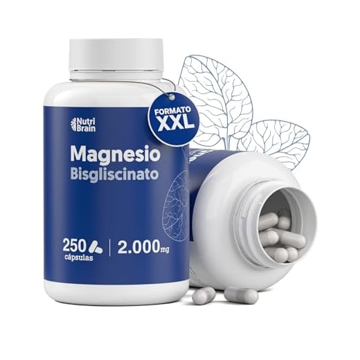 250 cap Bisglicinato de Magnesio 2.000mg | MAX Absorción, Sin Efectos Laxantes | Sueño Reparador y Energía, Reducción de Ansiedad, Soporte Óseo y Muscular, Concentración