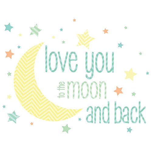 Wall Pops WPWW1376 I Love You to The Moon Wall Decal Wishes