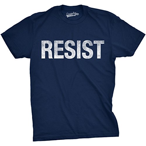 Mens Resist Tee United States of America Protest Rebel Political T Shirt (Navy) - 4XL