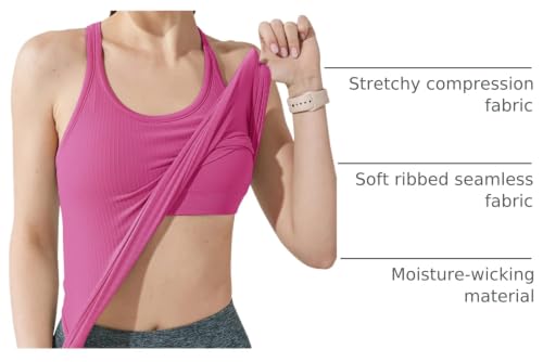 Image of sphinx cat Yoga Racerback Tank Top for Women with Built in Bra,Women's Padded Sports Bra Fitness Workout Running Shirts