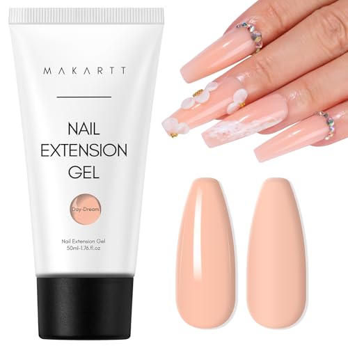 Makartt Poly Nail Gel 50ML: Nude Professional Builder Nail Extension Gel