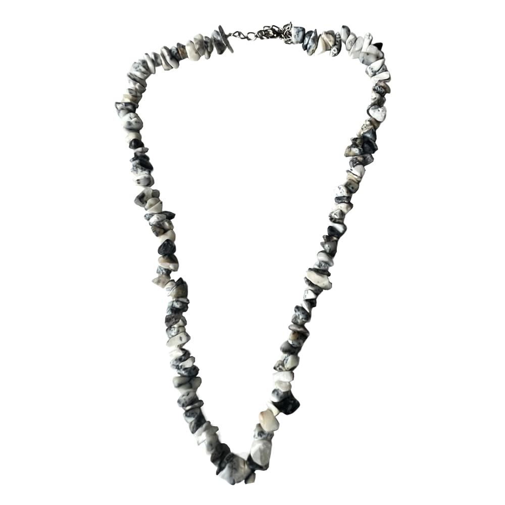 VIE Gemstone Chips Necklace, Dendritic Opal