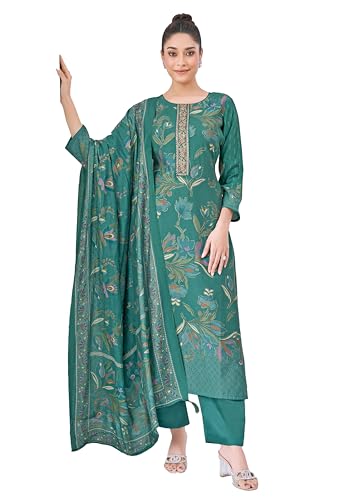 Image of Amazon Brand - Myx Women's Unstitched Salwar Suit Dress Material With Dupatta