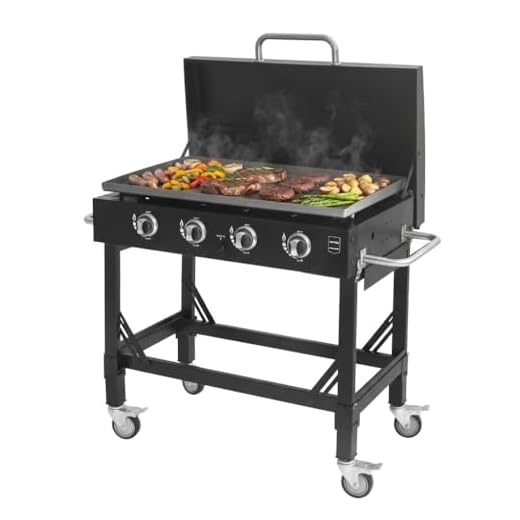 METRO PROFESSIONAL 4-Hauptbrenner Gasgrill Dayton, Grillfläche 53 x 87 cm, fahrbar, Schutzabdeckung, Stahl, schwarz