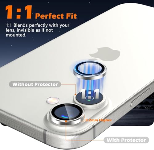 Image of Mobile Camera Lens Protector Compatible for iPhone 16 & iPhone 16 Plus Silver