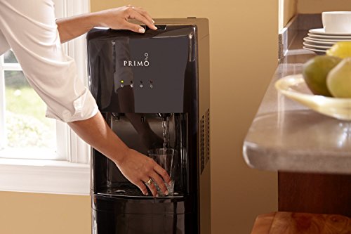 Primo Bottom-Loading Water Dispenser - 2 Temp (Hot-Cold) Water Cooler Water Dispenser For 5 Gallon Bottle W/Child-Resistant Safety Feature, Black #TOP3