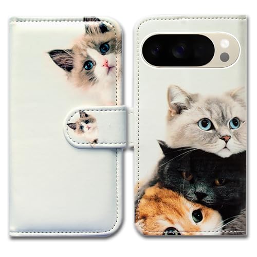 Protection Pixel 10 étui à rabat cuir marron résistant aux rayures avec porte-carte