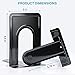 MaxGear Book Ends Heavy Duty Bookends, Universal Book Holder, Bookends for Shelves, Metal Bookend, Non-Skid Book End, Book Stopper for Books/Movies/CDs, 6.5 x 5 x 5.75, Black (12 Pairs/24 Pcs, Large)