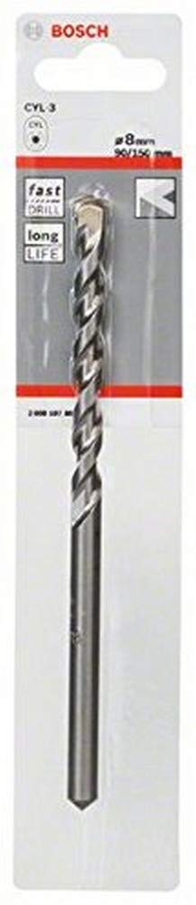 Bosch 2608597898 CYL-3 Concrete Drill Bit, 8mm x 90mm x 150mm, Silver