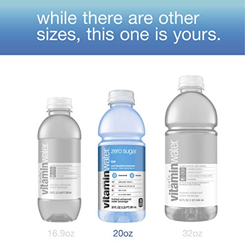 Vitaminwater Zero Sugar Ice, Ice Cool Blueberry-Lavender Flavored, Electrolyte Enhanced Bottled Water with Vitamin b5, b6, b12, 20 Fl Oz, 12 Pack - Thumbnail 7