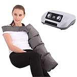 Electric Leg Air Compression Massager for Circulation - Lymphatic Drainage Leg Massager for Arm Leg Waist Wraps, Foot Ankles, Calf Massage Machine with Pain Relaxation Feature and Timing Function