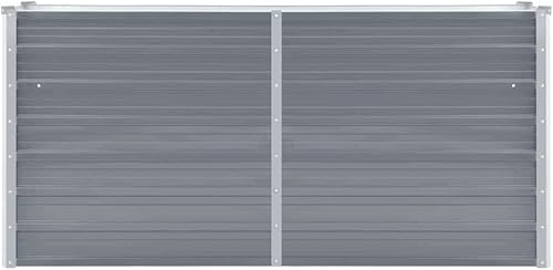 Miniatura 2 de vidaXL Jardinera de acero galvanizado, 63.0 x 15.7 x 30.3 in, color gris