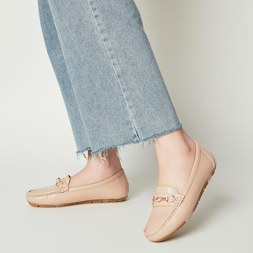 Image of Women's Business Loafers Work Casual Flats Shoes Lightweight Penny PU Leather Slip On Walking Shoes