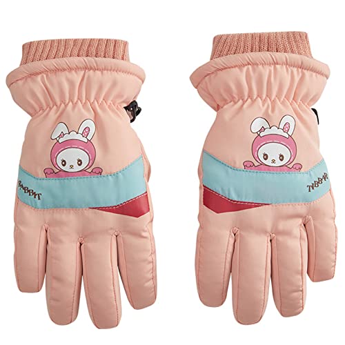 Luvas de esqui de espessamento multicoloridas para crianças à prova de vento à prova de vento antide