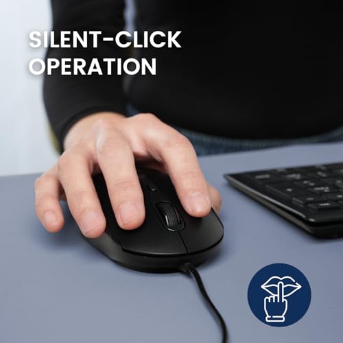 PERIMICE-222P Mouse PS/2 con Cavo - Cavo Lungo 1,8 Metri - Design Ottico 1200/1600/2000 DPI - Nero - Mouse gaming - Immagine 5