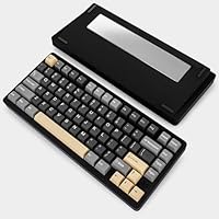 ELECFOX MK INKY75 Mechanical Keyboard with Full Aluminum Wireless Mechanical Gaming Keyboard, 75% Layout Mechanical Key Board BT/2.4G/USB-C,Hot Swappable, Creamy Sounding, 75 Keys (Raven Black)