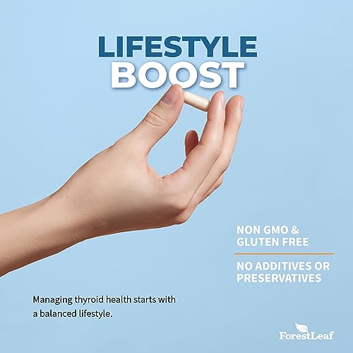 thyroid support for women and men with iodine - energy focus amp power thyroid supplement - all natural herbal mineral and vitamin complex with b12 zinc selenium ashwagandha - 60 vegetarian capsules