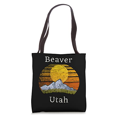 Bolso Tote Mountain Sunset Beaver Utah miniatura 1