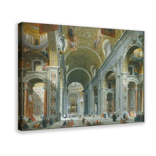 Toile basilique Saint-Pierre Rome Giovanni Paolo pour mur vide