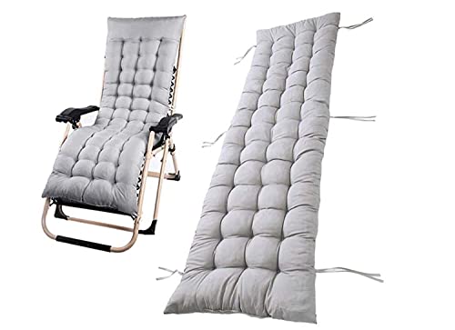 Yuing Lot de 2 coussins de chaise longue à dossier haut avec attaches pour chaise longue, patio, jardin, plage, chaise longue, coussin épais pour voyage, vacances, intérieur ou extérieur, 48 x 155 cm Cover